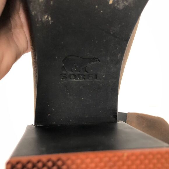 Sorel Womens Blake Chelsea Brown Leather Ankle Booties Size 7 Block Heel Boots - Picture 11 of 12